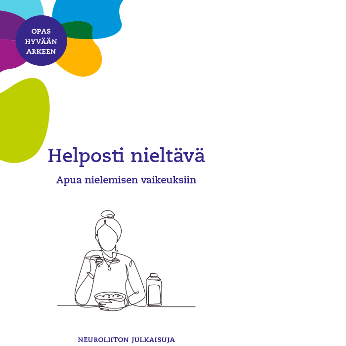 Helposti nieltävä -opas tarjoaa apua nielemisen vaikeuksiin.